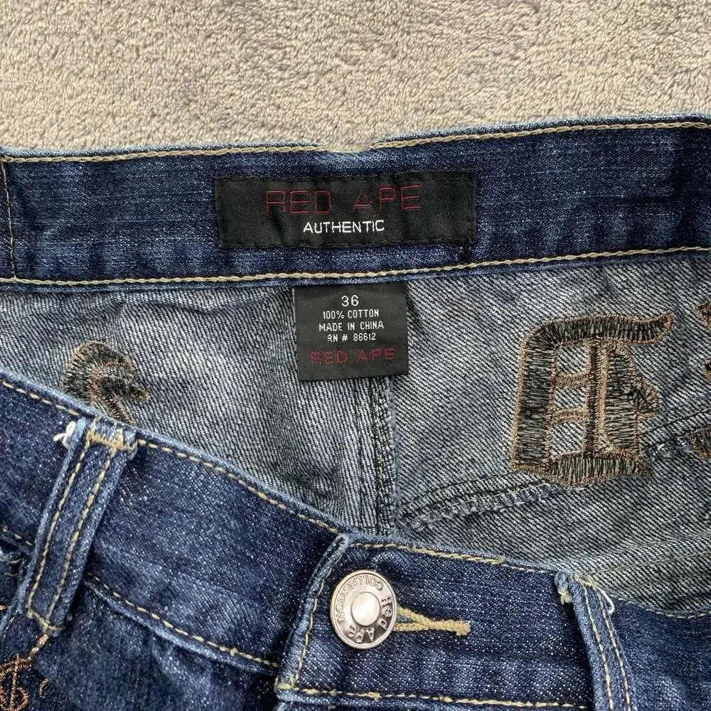 Vintage Red Ape Jeans Mens 34x31” Blue Baggy Skater Denim Y2K Streetwear Hip Hop